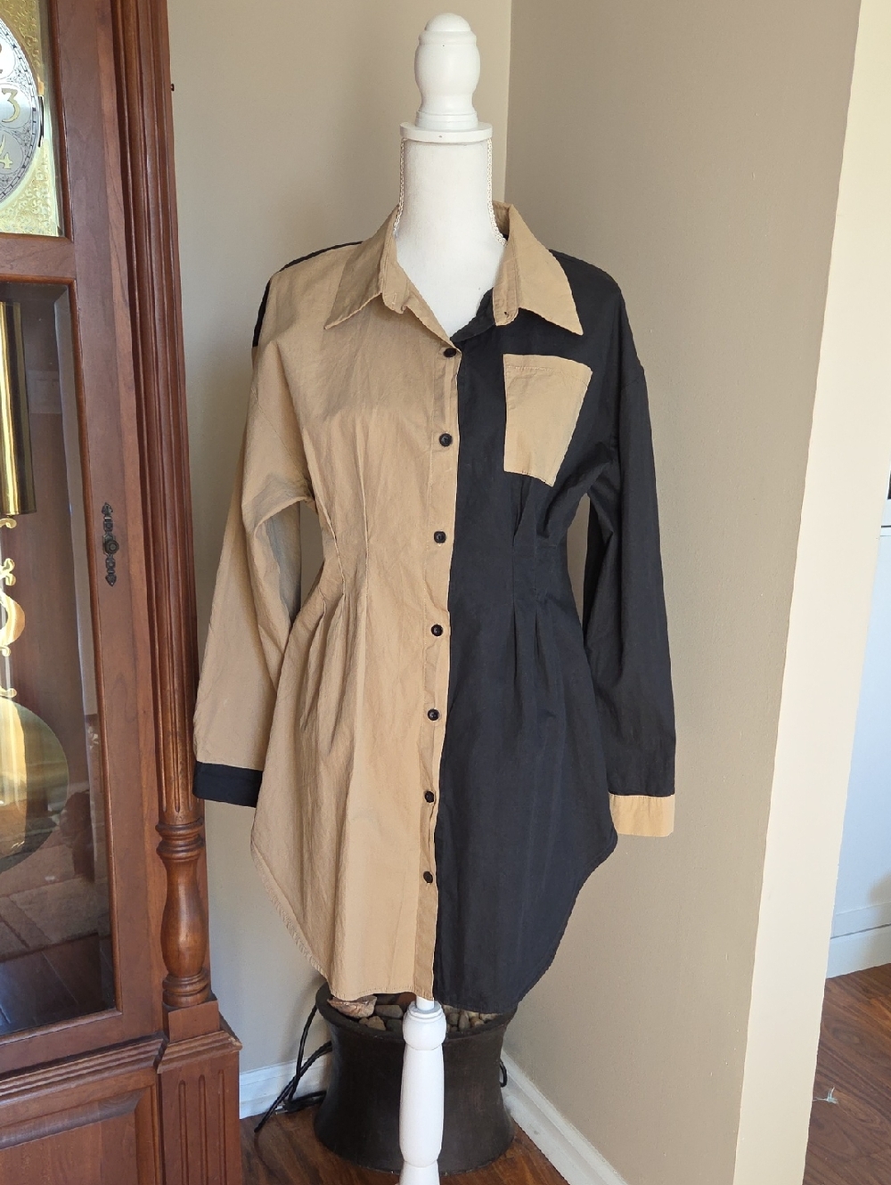100% Cotton Colorblock Blouse